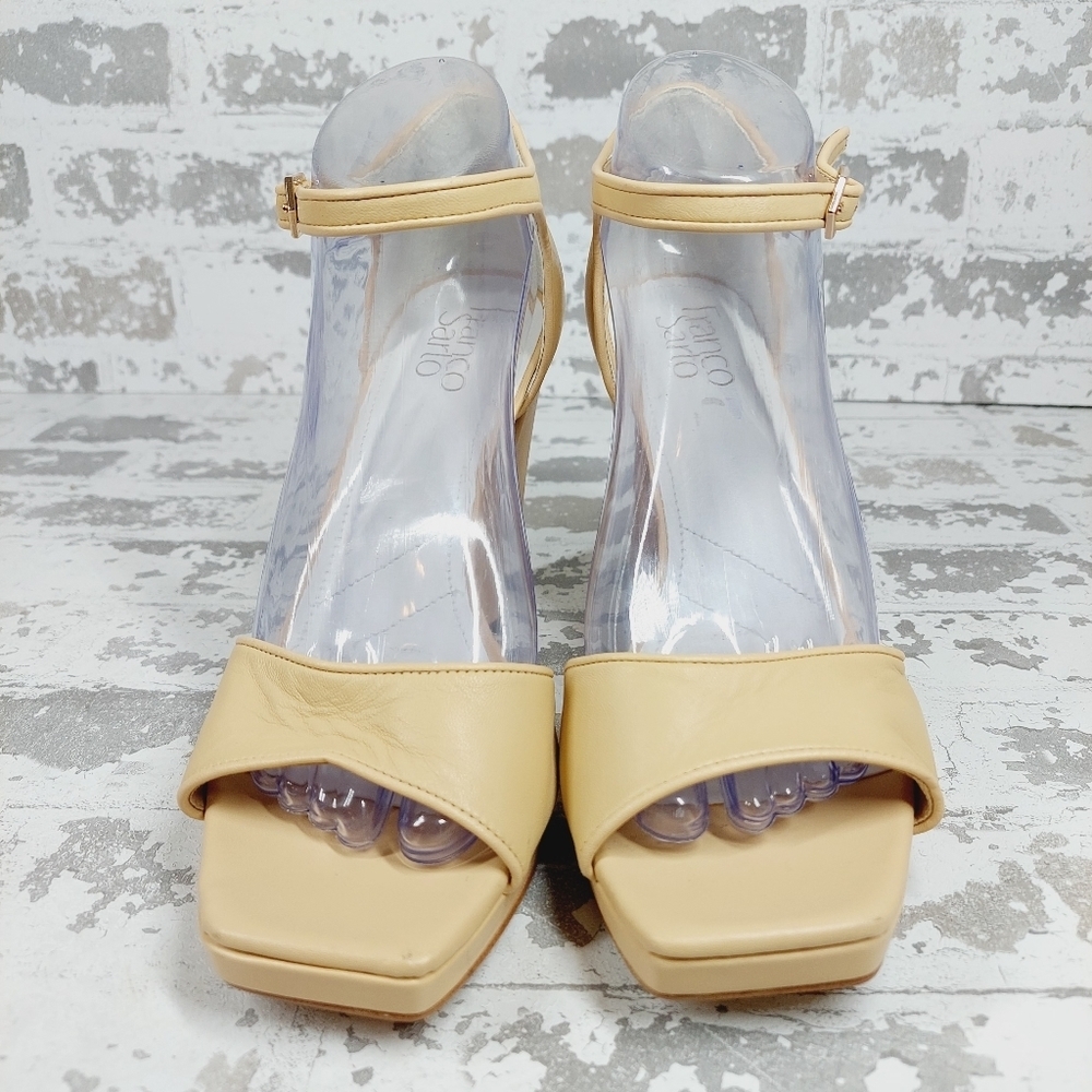 New Franco Sarto Dima Beige Block Heel Sandals A211 - Picture 9 of 14